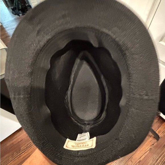 Stetson Traveler Men’s Black Fedora With Grey Piping And Logo Sz M Style #31905 - Picture 5 of 9